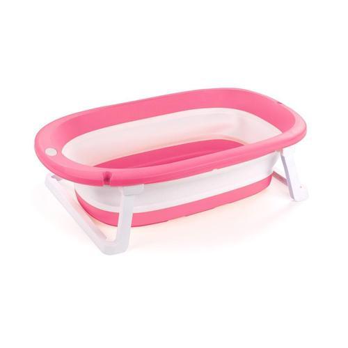 Küçük Katlanabilir Küvet Pembe Portatif Ergonomik Kompakt Hafif Dayanıklı Pratik Banyo Yardımcısı