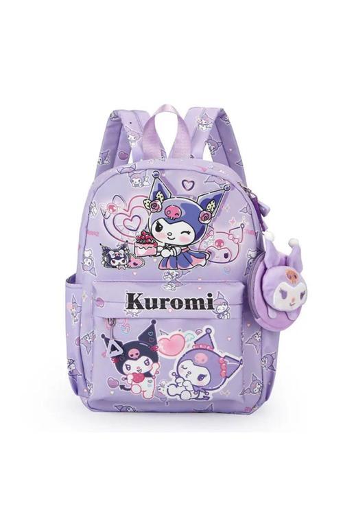 Kuromi Karakterli Çanta & Orta Boy Mor Renk Okul Sırt Çantası