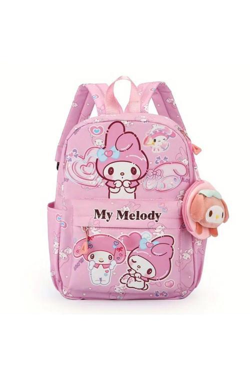 My Melody Karakterli Çanta & Orta Boy Pembe Renk Okul Sırt Çantası