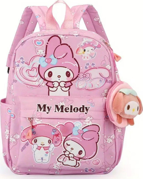 My Melody Karakterli Çanta & Orta Boy Pembe Renk Okul Sırt Çantası
