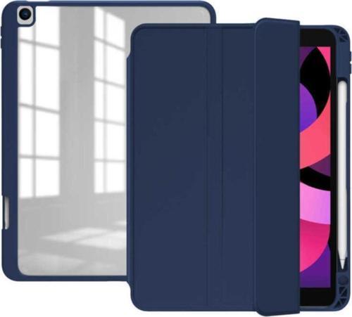 Ipad 10.5 Uyumlu 7.nesil Smart Cover Kılıf Nort Arkası Şeffaf Standlı Lacivert