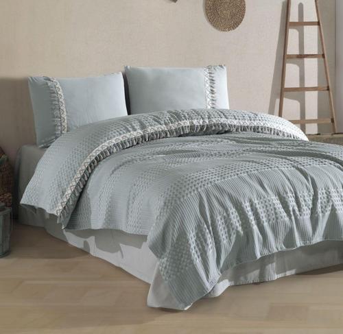 %100 Pamuk Çift Kişilik Pike Takımı Bohamline