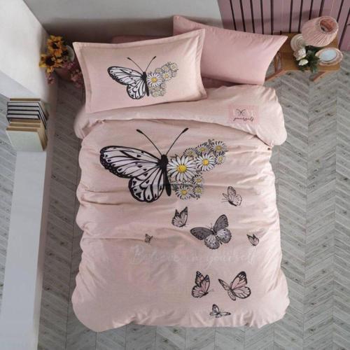 Tek Kişilik Nevresim Takımı Daisy Love V2 Somon