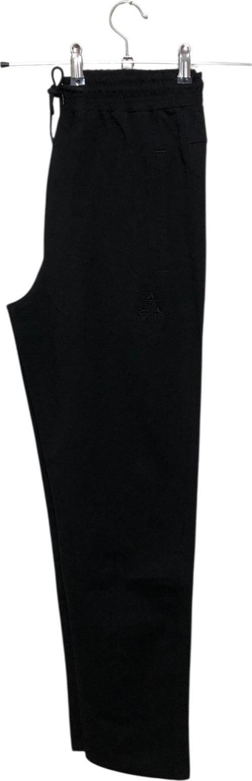 Erkek Siyah Düz Paça Arka Cepli Eşofman Altı