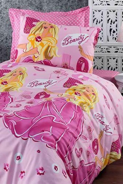 Golden Home Ranforce Pembe Kız Çocuk Tek Kişilik Nevresim Takımı Beauty