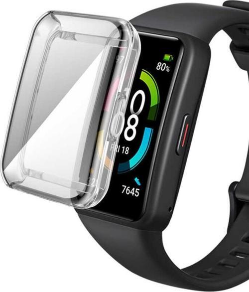Huawei Band 6 Ile Uyumlu Tpu Çerçeveli Tam Kapatan Ekran Koruyucu Çerçeve Kılıf Şeffaf