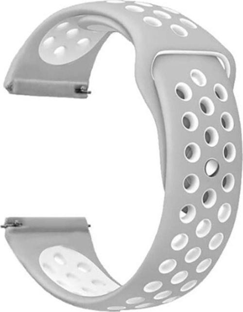 Huawei Watch Gt 3 Pro Ile Uyumlu 46mm Delikli Spor Kayış Gümüş-gri