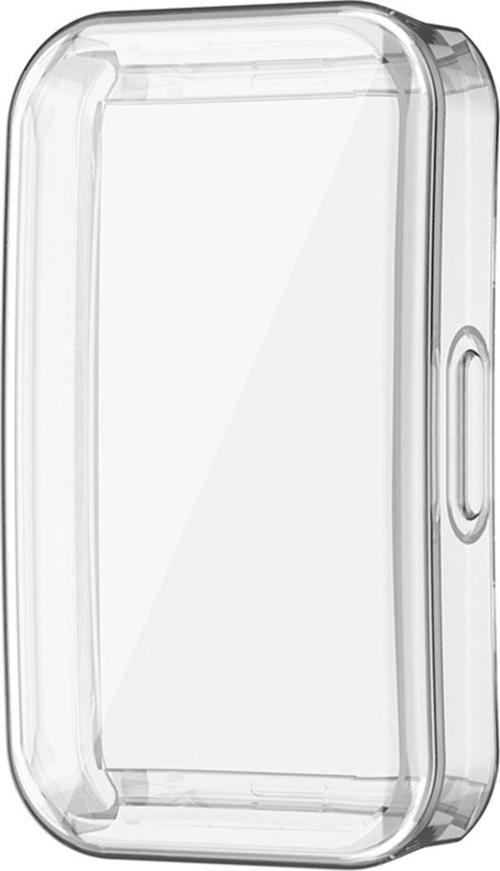 Huawei Band 8 Ile Uyumlu Şeffaf Tam Kapatan Çerceve Pc Kasa Koruma Gard Çerçeve Şeffaf