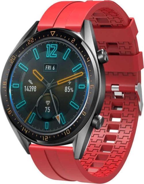 Huawei Watch Gt 3 Pro Ile Uyumlu 46mm Frontier Airlines 15 Kademeli Kayış Kordon Kırmızı