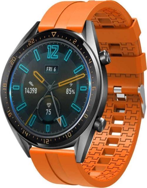 Huawei Watch Gt 3 Pro Ile Uyumlu 46mm Frontier Airlines 15 Kademeli Kayış Kordon Turuncu