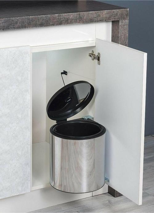 S-2251 Çöp Kovası Paslanmaz Çelik 10 Litre