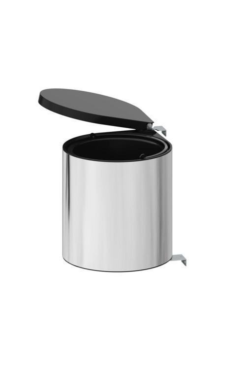 S-2253-SS Paslanmaz Çelik Çöp Kovası Otomatik Kapak 10 Litre