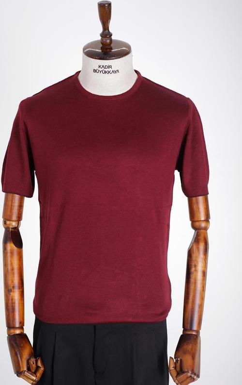 Pamuklu Bisiklet Yaka Erkek T-Shirt-KAW6211S