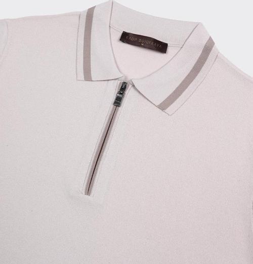 Fermuarlı Polo Yaka Kısa Kol Erkek T-Shirt