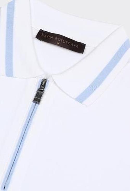 Fermuarlı Polo Yaka Kısa Kol Erkek T-Shirt