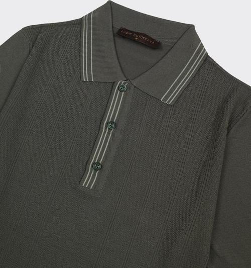 Fermuarlı Polo Yaka Kısa Kol Erkek T-Shirt