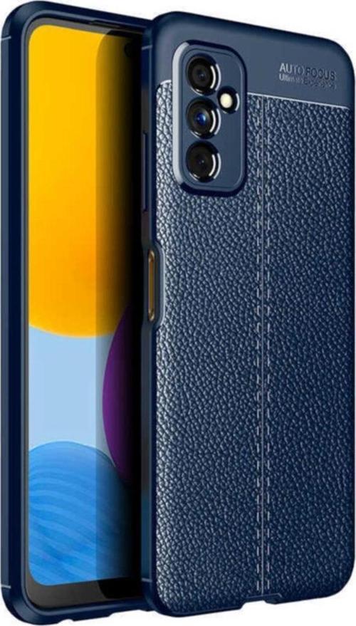Galaxy M52 Kılıf Niss Silikon Deri Görünümlü Lacivert