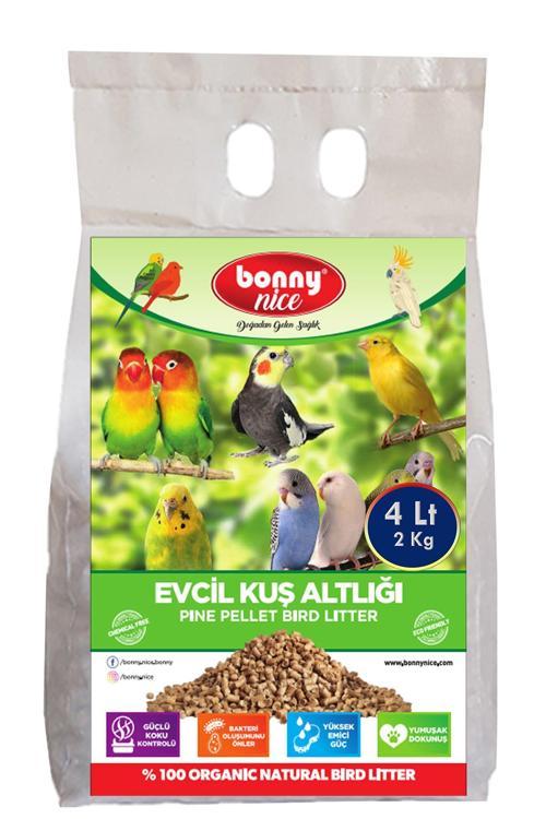 Doğal Kuş Kumu Çam Pelet Papağan Kuş Kafes Altlığı 2 Kg 4 Lt