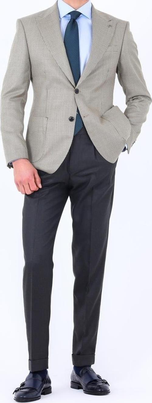 Erkekler İçin Modern Slim Fit Ceket-KAV5044W