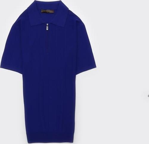 Fermuarlı Polo Yaka Kısa Kol Erkek T-Shirt