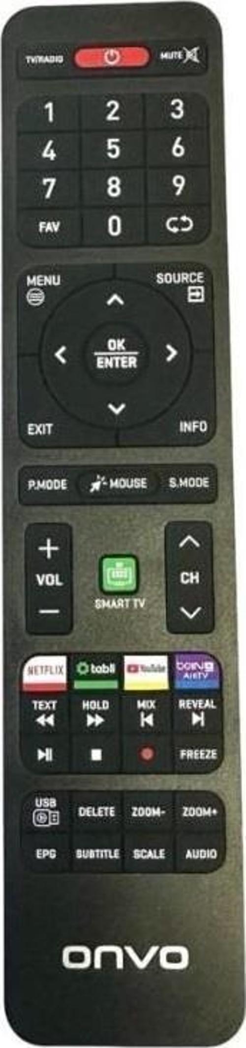 Onvo 24 OV 6000H İle Uyumlu Android Led Smart Kumanda