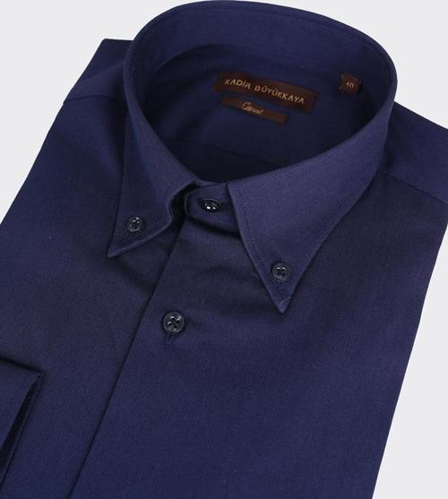 Yaka Düğmeli Erkek Gömlek-KAX4665S