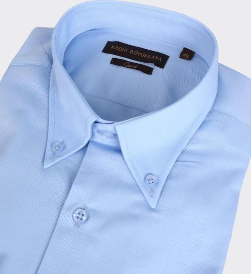Yaka Düğmeli Erkek Gömlek-KAX4665S