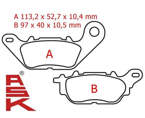 YAMAHA X-MAX 250 300 2018-2020 ARKA FREN DİSK BALATASI (FA662) ASK