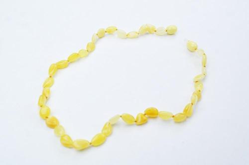 Limon Renkli Damla Kehribar Bebek Kolye