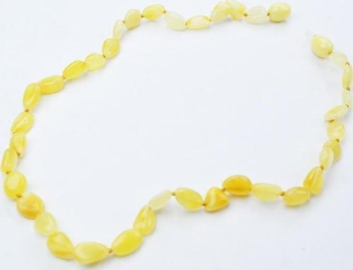 Limon Renkli Damla Kehribar Bebek Kolye