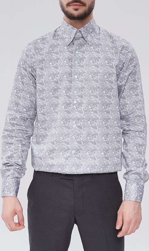 Slim Fit İğneli Yaka Pamuklu Erkek Gömlek - Kolay Ütülenebilir-KAW4401S