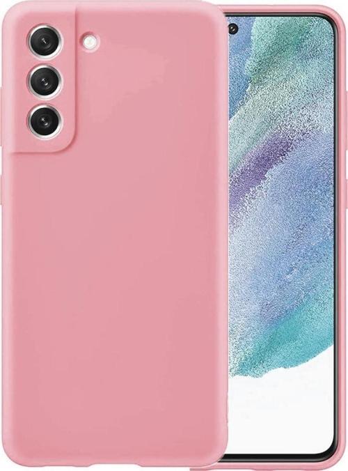 Galaxy S21 Fe Uyumlu Silky Kılıf Kamera Korumalı Silikon Kılıf Pembe