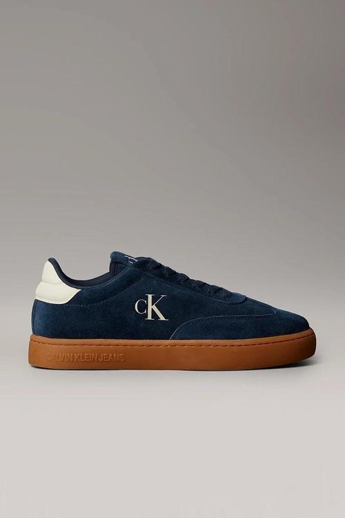 Klasik Düz Taban Monogram Süet  Lacivert Erkek Sneaker YM0YM01300-DW4
