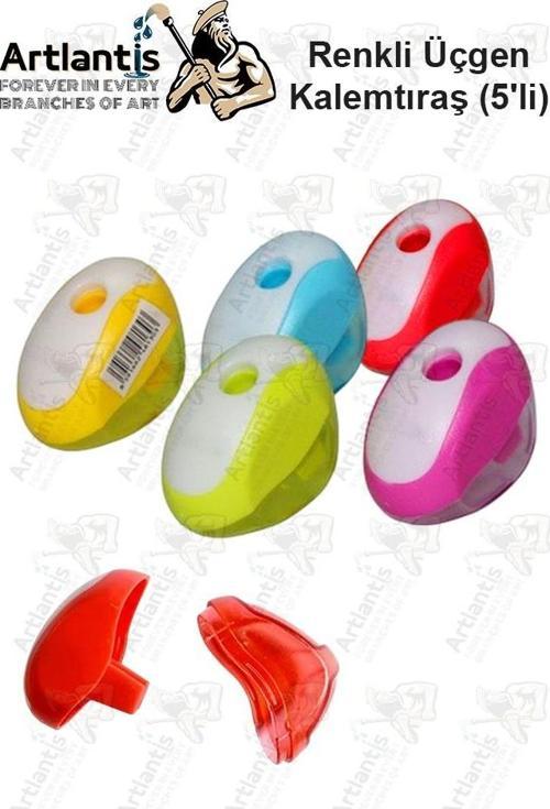 Kalemtraş 5 Adet Hazneli Standart Kalem Açacağı Plastik Kalemtıraş Fixpoint P-0025 Kalem Traş