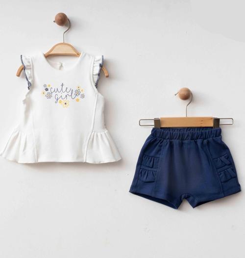CUTE GIRL BLUZ ŞORT TAKIM LACİVERT