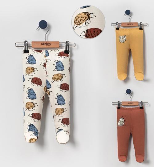 AYILI ÜÇLÜ PATİKLİ PANTOLON SET Camel