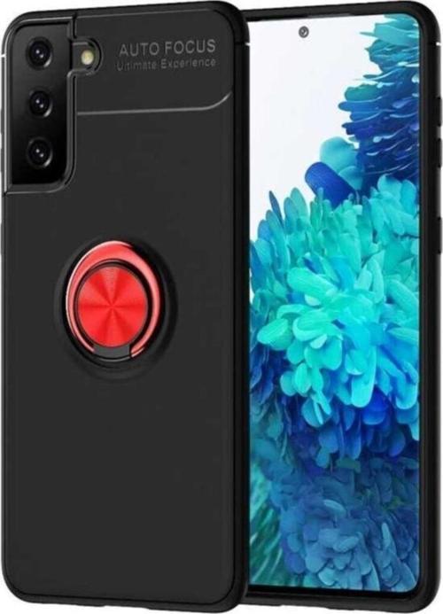 Galaxy S21 Novel Silikon Kılıf Siyah-kırmızı