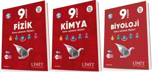Limit 2025 9. Sınıf Fizik + Kimya + Biyoloji Kaf Seti 3 Kitap Güncel Müfredat