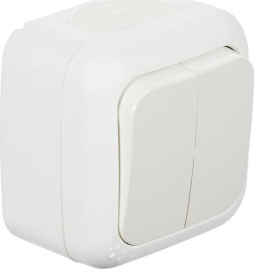 Palmiye Nemliyer Komütatör - İkili Anahtar Beyaz