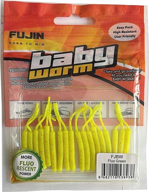 Baby Worm 5.2 cm Floating LRF Silikonu Fluo Green