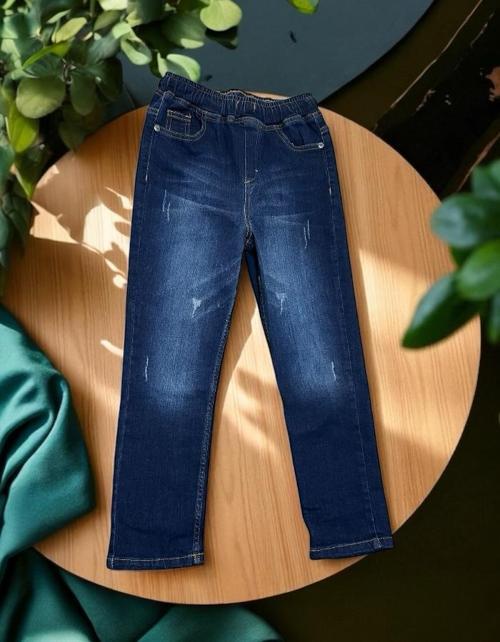 BEL LASTİKLİ DENIM PANTOLON LACİVERT
