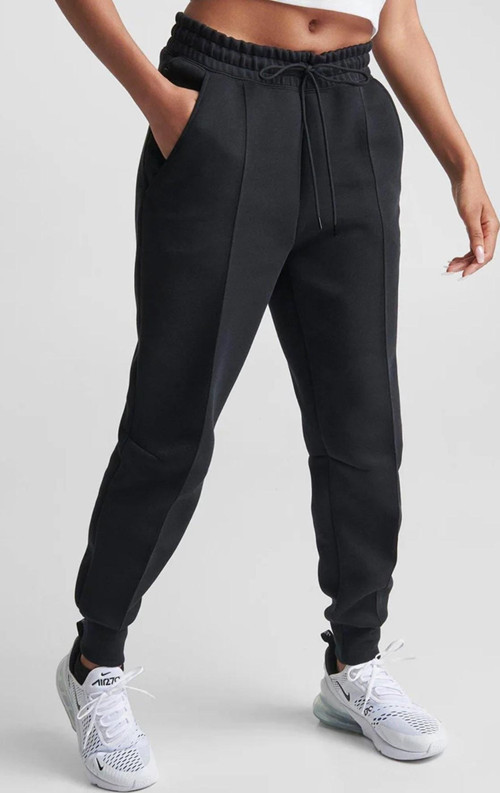 Sportswear Tech Fleece Standart Fit Mid Rise Jogger Kadın Eşofman Altı Siyah