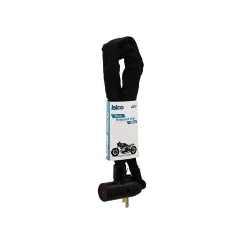 ZİNCİRLİ ANAHTARLI  MOTOR - BİSİKLET KİLİT BEZ KILIFLI AÇ-KAPA KİLİT KAPAK 100CM (5060)