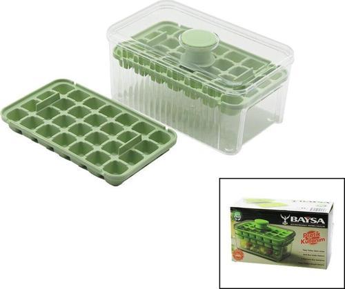 28+28=56LI KÜP ŞEKİL HAZNELİ=MİKA KRİSTAL BUZLUK 2İN1 KAPAK KULPU=KULP - KULPA BAS=BUZ DÜŞÜR (5060)