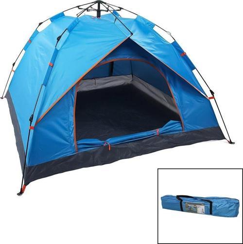MAVİ - ÇİFT ASTARLI OTOMATİK KAMP ÇADIR 200X200X135CM AC-6635 (5060)