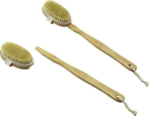 2İN1 KULLANIM = AHŞAP SAPLI - ELE GEÇMELİ  SIRT KESESİ - DUŞ FIRÇASI  FIRÇA:6 X 12CM + SAP:26.5CM =38.5CM (5060)