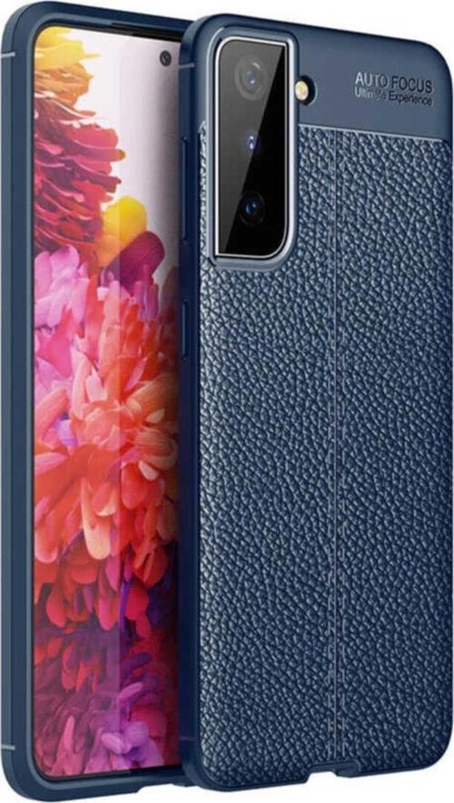 Galaxy S21 Plus Kılıf Niss Silikon Deri Görünümlü Lacivert