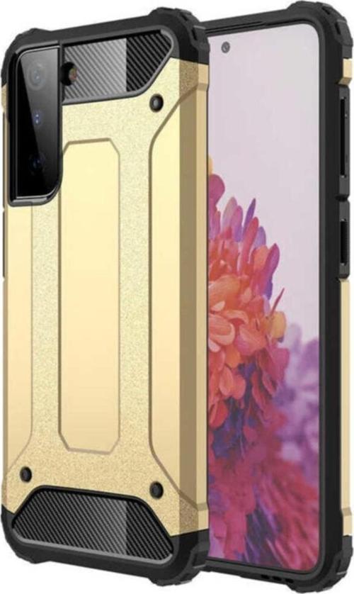 Galaxy S21 Plus Kılıf Shockproof Slikon Zırh Gold