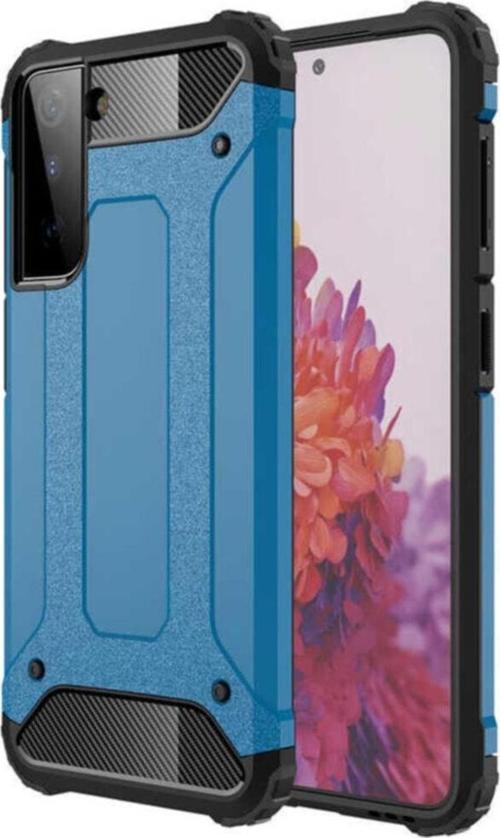 Galaxy S21 Plus Kılıf Shockproof Slikon Zırh Mavi