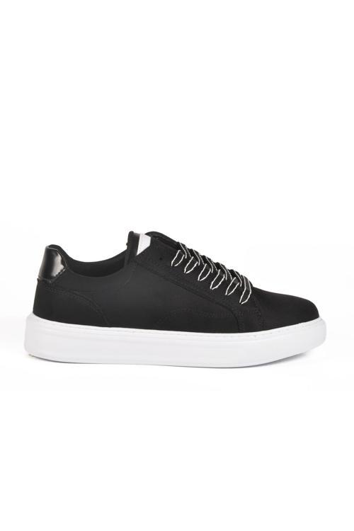 Siyah Süet Bağcıklı Hafif Erkek Sneaker 539 M